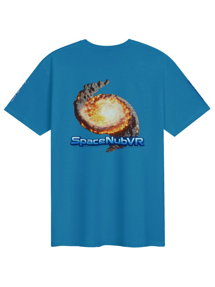 Back of the SpaceNubVR First Edition Blue Shirt